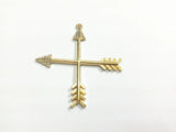 Silver Arrow Rhinestone Pendants for Necklace - 10pcs/lot