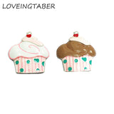 10pcs Silvery Cupcake Enamel Pendants For Jewelry Making