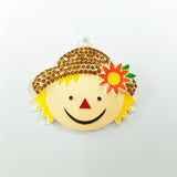 Enamel Scarecrow Pendants with Rhinestones, 10pcs