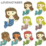 10pcs Mermaid Rhinestone Pendants for Jewelry Making