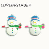 10pcs/lot Enamel Snowman Pendants, All Enamel, 45mm*44mm