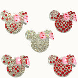 10pcs Minnie Rhinestone Pendants 48mm*38mm Design