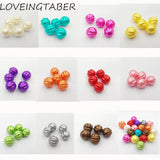 130pcs Chunky Acrylic Pearl Watermelon Beads