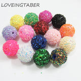20mm 100pcs Acrylic Beads Glitter Sequins for Jewelry Making