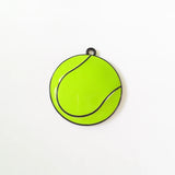 10pcs Full Enamel Tennis Ball Pendant for Kids Necklace Making