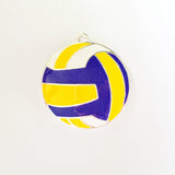 10pcs /lot Full Enamel Volleyball Pendant For Kids Necklace Making