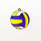 10pcs /lot Full Enamel Volleyball Pendant For Kids Necklace Making