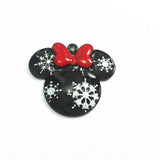 10pcs Minnie With Snowflake Pendants 42mm*37mm