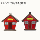 10pcs Full Enamel School House Pendant for Kids - Back to School