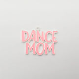 Enamel Dance Mom Silvery Pendant for Necklace Making 10pcs