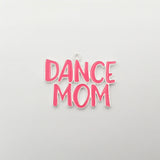 Enamel Dance Mom Silvery Pendant for Necklace Making 10pcs