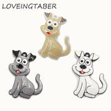 10pcs/lot Enamel Farm Animal Dog Pendants for Kids Jewelry Making