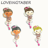 10pcs/lot Ballet Girl Hair Rhinestone Pendants