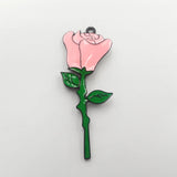 10pcs Full Enamel Rose Flower Pendant for Kids Jewelry Making