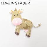 10pcs/lot Enamel Farm Animal Cow/Dairy Cattle Pendants for Kids Jewelry Making