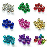 20mm Round UV Plated Acrylic Beads - 100pcs/bag