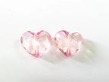 80pcs Transparent Acrylic Heart Beads 29mm*25mm