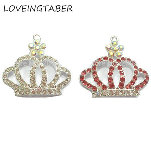 10pcs/lot Crown Rhinestone Pendants For Chunky Necklace