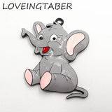 Sweet Elephant Pendant Full Enamel 10pcs for Kids Necklace Making