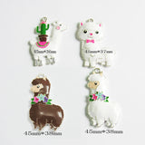 10pcs Cute Llama Pendants for Chunky Jewelry Making