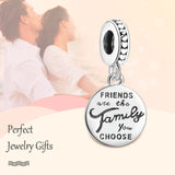 Family Bead Charm Bracelet Silver Plating DIY Jewelry