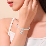 Family Bead Charm Bracelet Silver Plating DIY Jewelry
