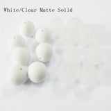 Matte Solid Acrylic Beads 12mm/20mm White/Clear 500pcs/105pcs