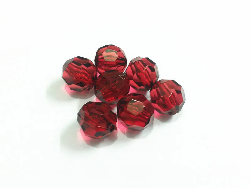 10-20mm Dark Purplish Red Transparent Big Faceted Beads