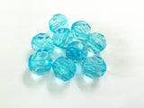 10-20mm Faceted Acrylic Beads - Light Transparent Big - Choose Size First