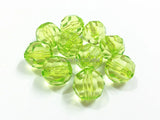 Light Green Transparent Faceted Acrylic Beads - Choose Size 10-20mm