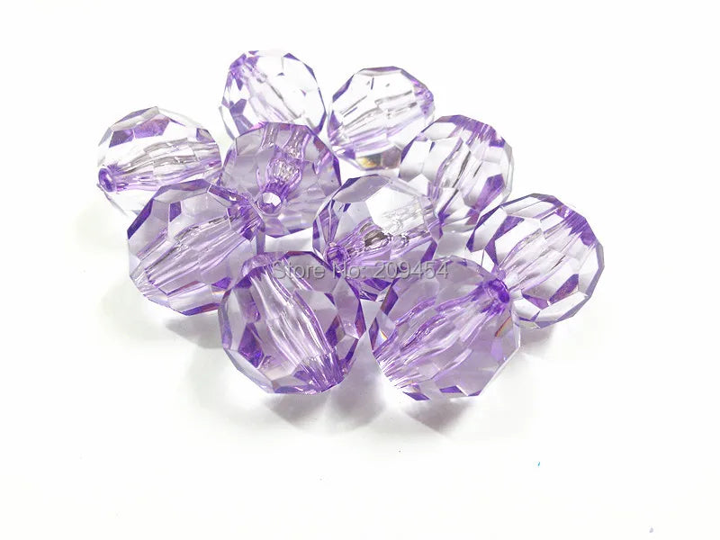 10-20mm Light Purple Big Faceted Beads