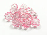 Light Pink Faceted Acrylic Beads - Choose Size: 10mm/12mm/14mm/16mm/18mm/20mm