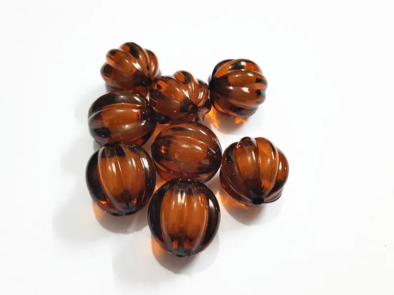 Chunky Coffee Acrylic Watermelon Beads - 12mm/16mm/20mm