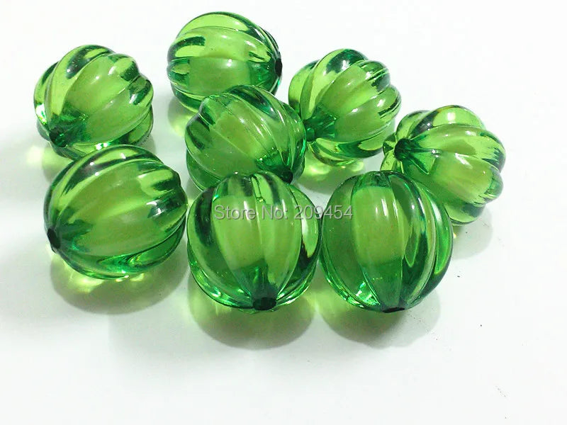 Dark Green Acrylic Watermelon Beads 12mm/16mm/20mm