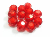 Red Big Faceted Acrylic Beads - Choose Size 12mm/16mm/20mm
