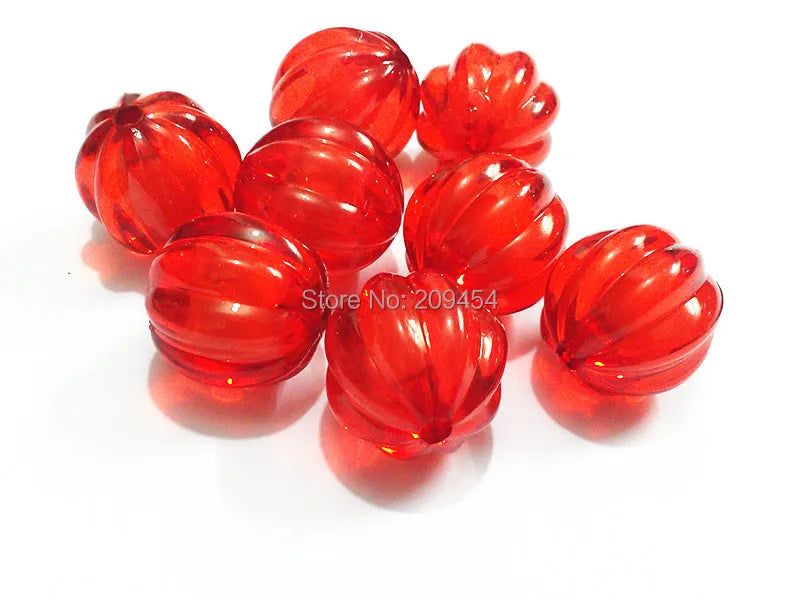 12mm/16mm/20mm Red Acrylic Watermelon Beads