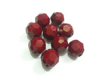 20mm Dark Purplish Red Big Faceted Acrylic Beads