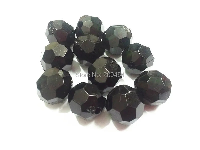 6-20mm Solid Faceted Acrylic Beads - Big Size for Jewelry Making