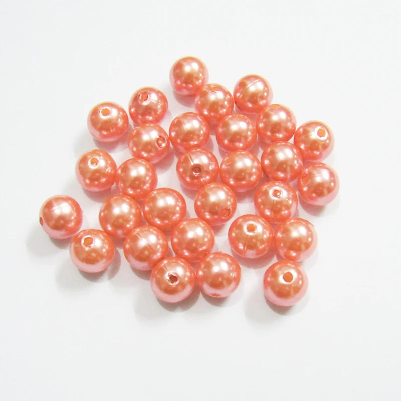 Coral Acrylic Pearl Beads - 6mm to 25mm Sizes Available