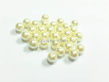 Beige Acrylic Pearl Beads, Various Sizes for Jewelry Making