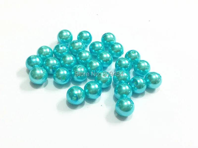 Blue Acrylic Pearl Beads 6-25mm for Jewelry Making