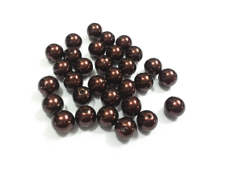 Coffee Acrylic Pearl Beads 6-25mm