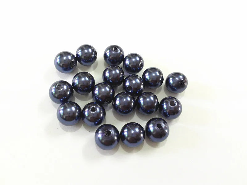 Dark Blue Acrylic Pearl Beads 6-25mm #66