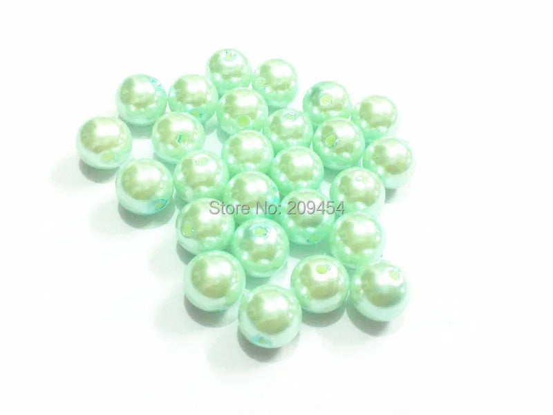 Mint Green Acrylic Pearl Beads 6mm-25mm