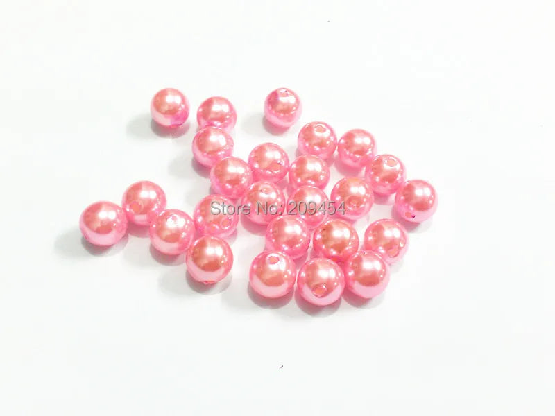 Pink Acrylic Pearl Beads 6mm-25mm Sizes