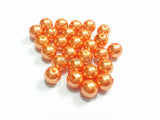 Orange Acrylic Pearl Beads in Various Sizes for Jewelry Making