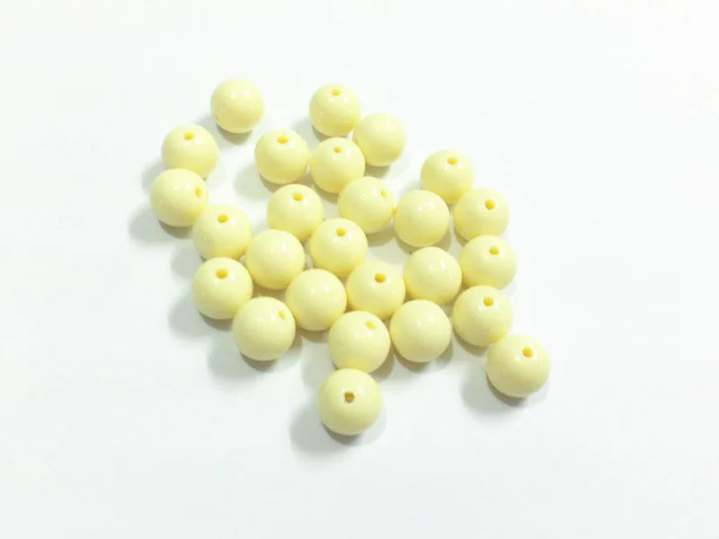 6-20mm Beige Acrylic Solid Beads