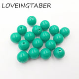 Green Acrylic Solid Beads For Necklace - Choose Size First