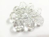 Clear Faceted Chunky Beads for Jewelry Making