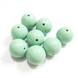 Dark Pea Green Acrylic Solid Beads in Various Sizes